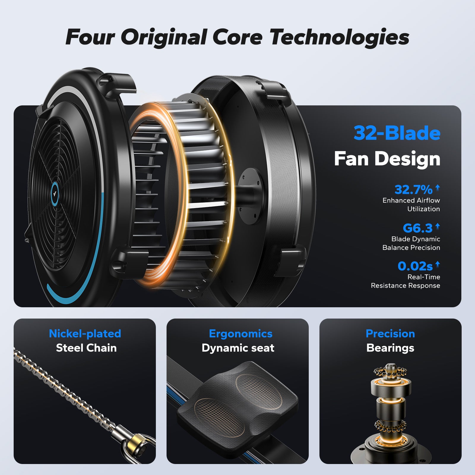 NovaRow R50 Aura Air Immersive Rowing Machine with HD Display