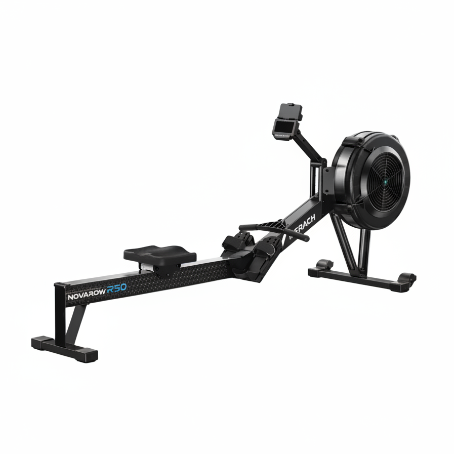 NovaRow R50 Pro Air Rower with Upgraded Backlit Monitor
