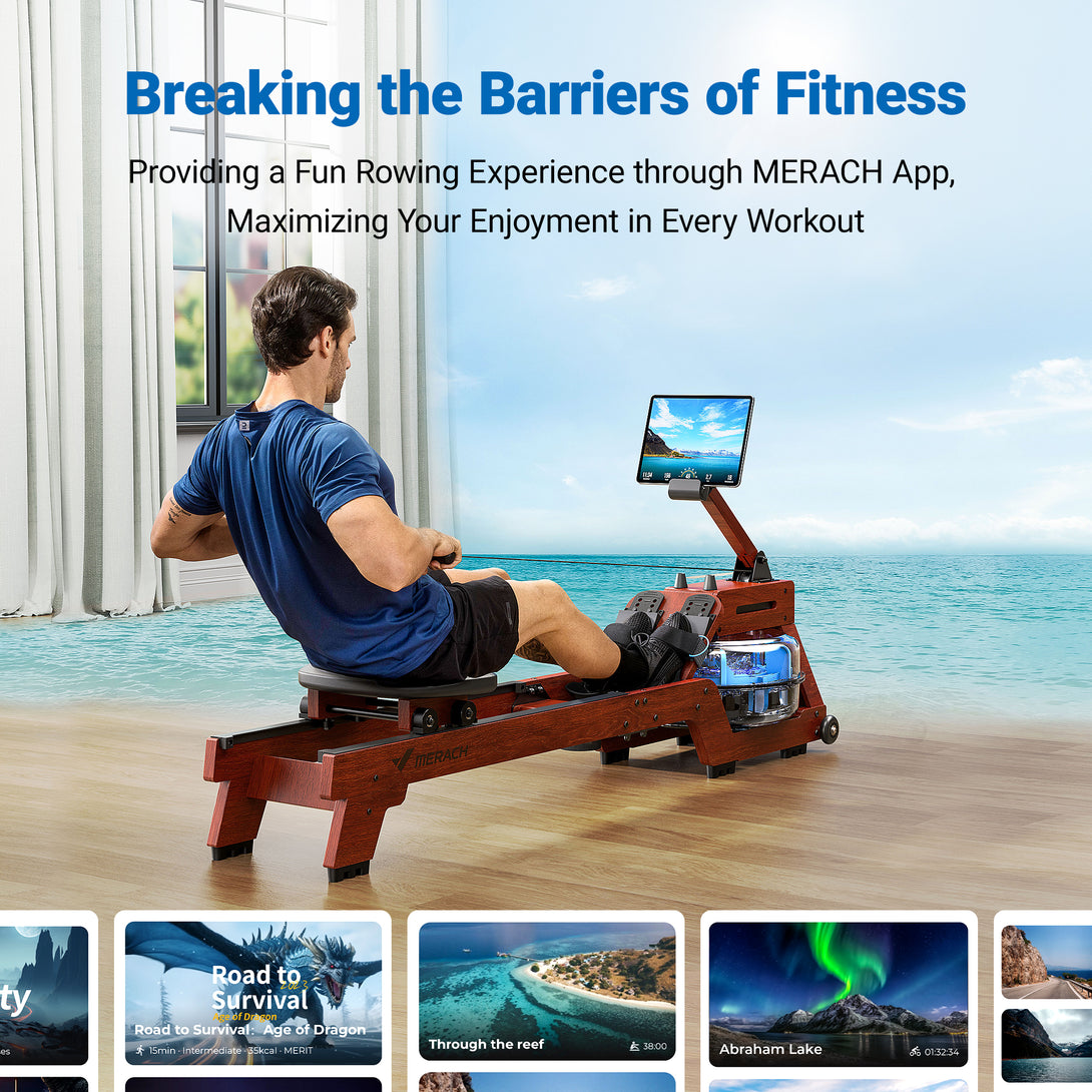 Hardwood Rowing Machine
