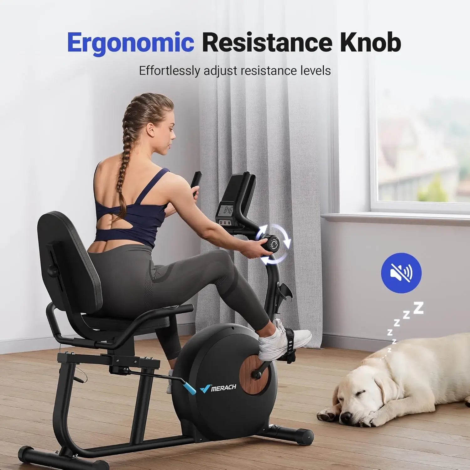 S23 Recumbent Exercise Bike With Resistance Bands