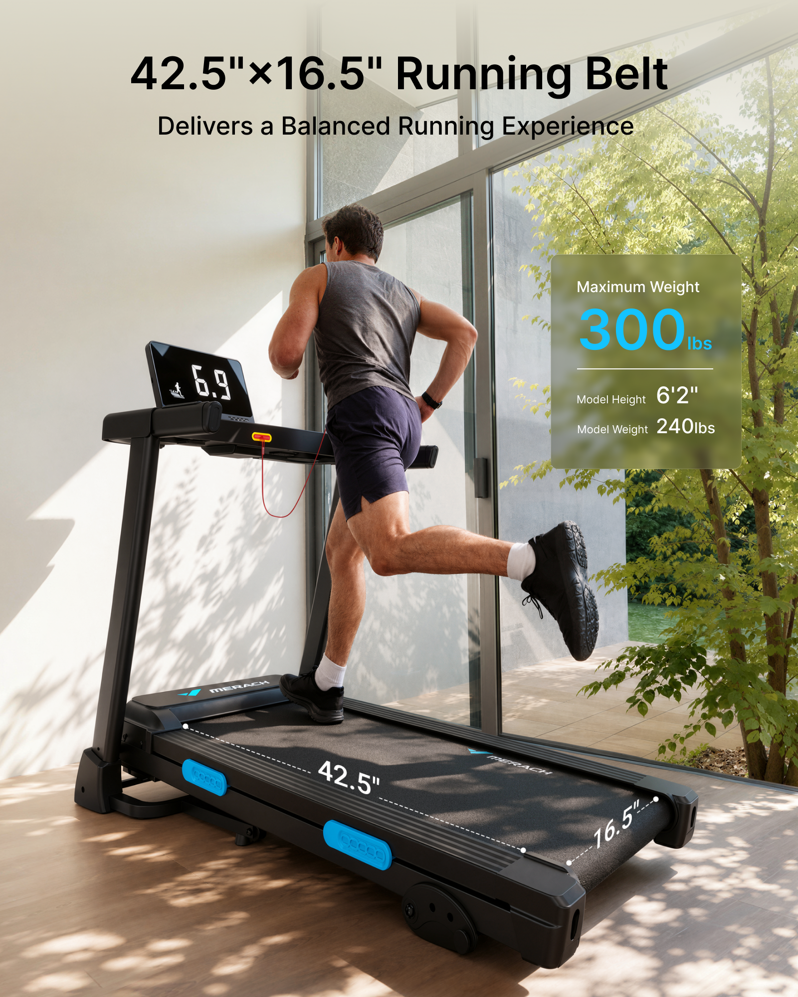 T12 Foldable Treadmill with 15% Auto Incline
