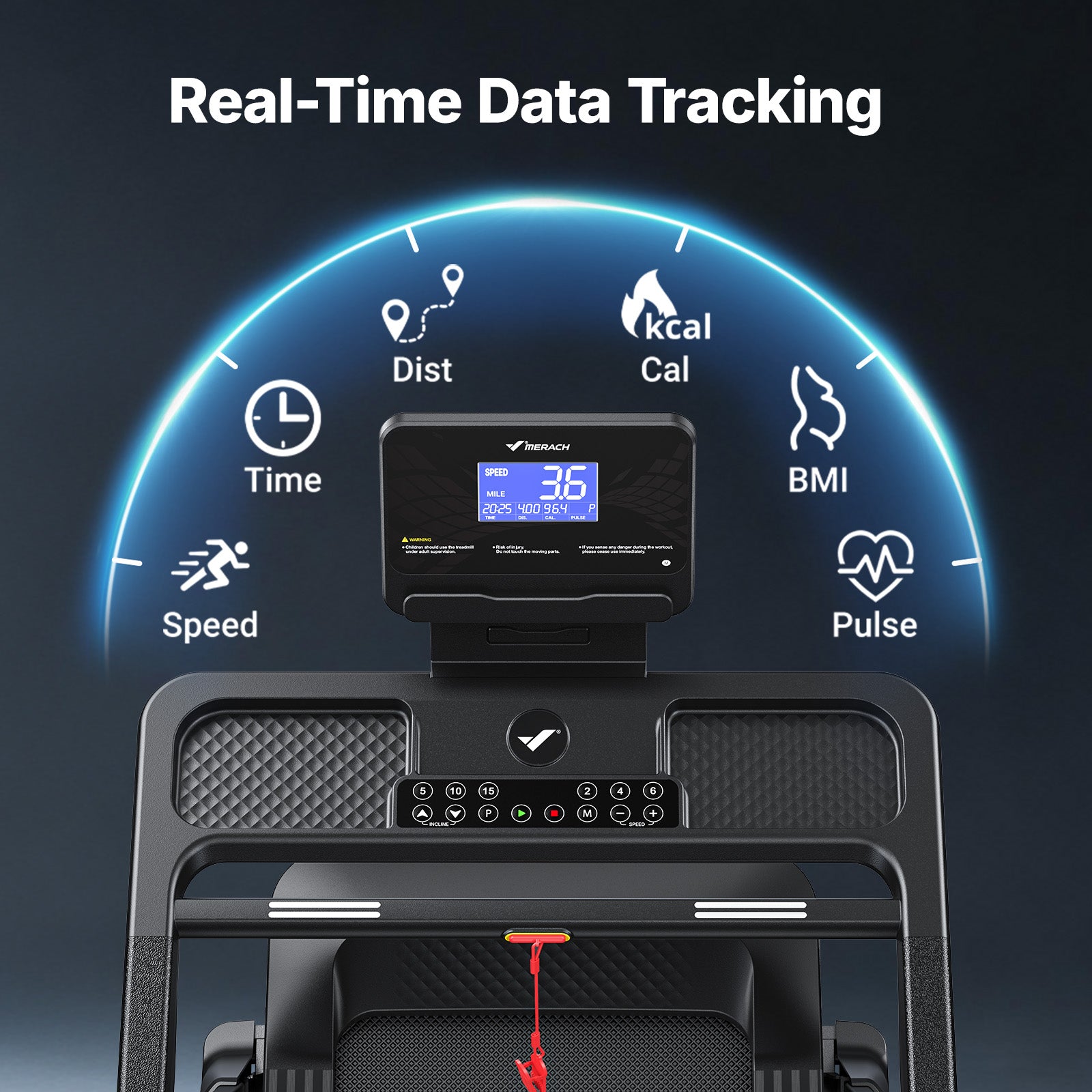 MERACH Treadmill with 18% Auto Incline, 55"x18" Wide Belt Treadmills for Home, 0.5-8.7MPH 3.5HP Brushless Incline Treadmill for Home, 350LBS Quite Foldable Treadmills with Screen & APP