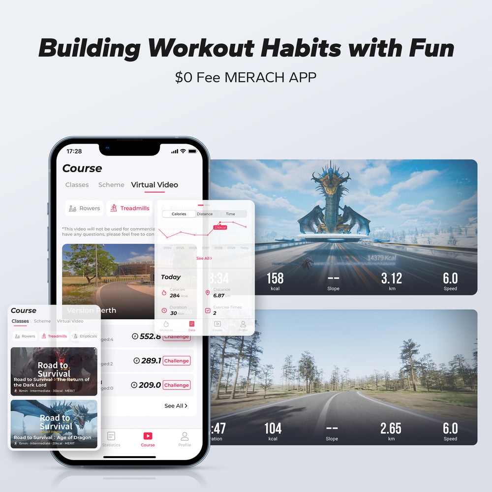 MERACH Under Desk Walking Pad for Home with Free Fitness APP, Remote