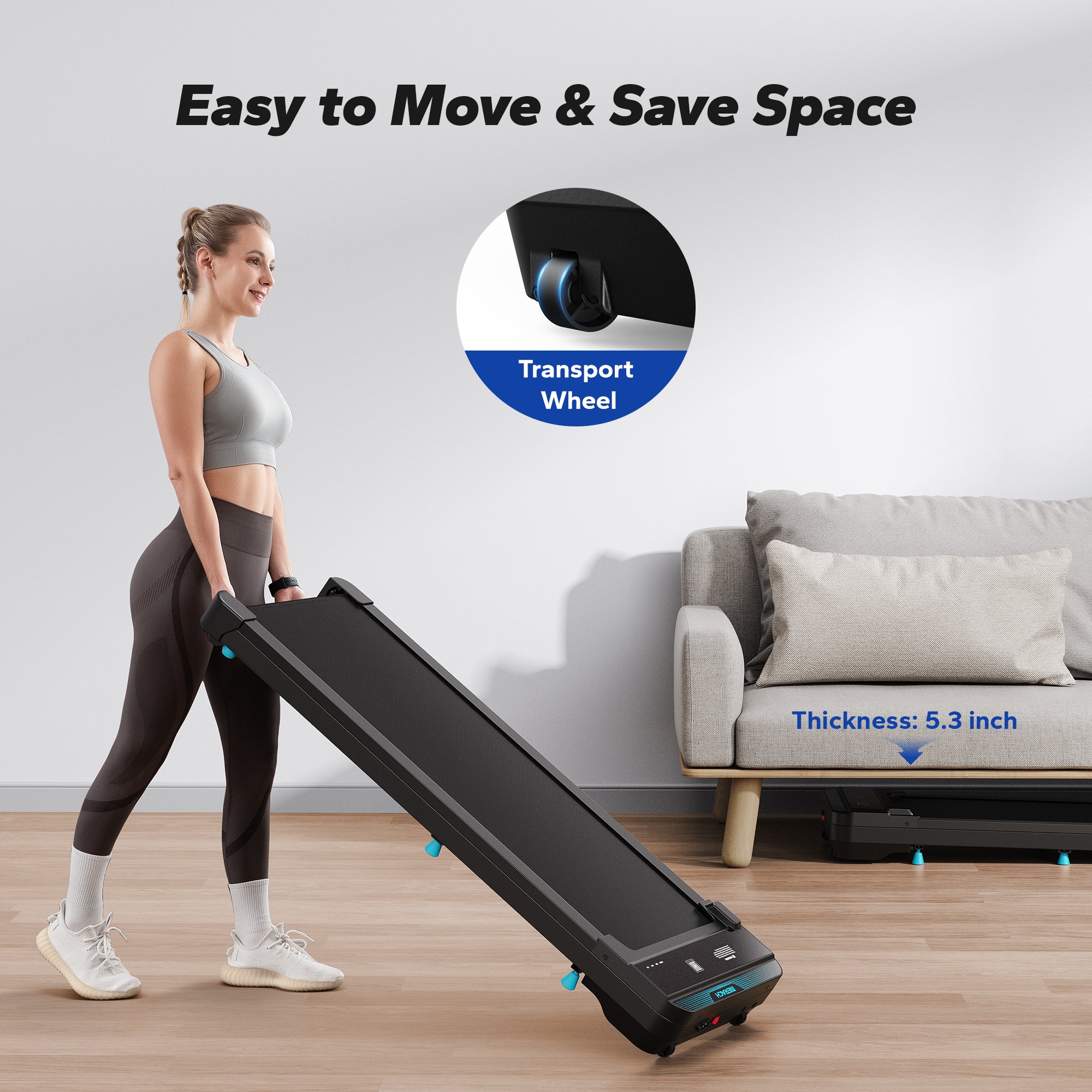 Under Desk Treadmill of offers Compact Space with Remote Control & LED Display