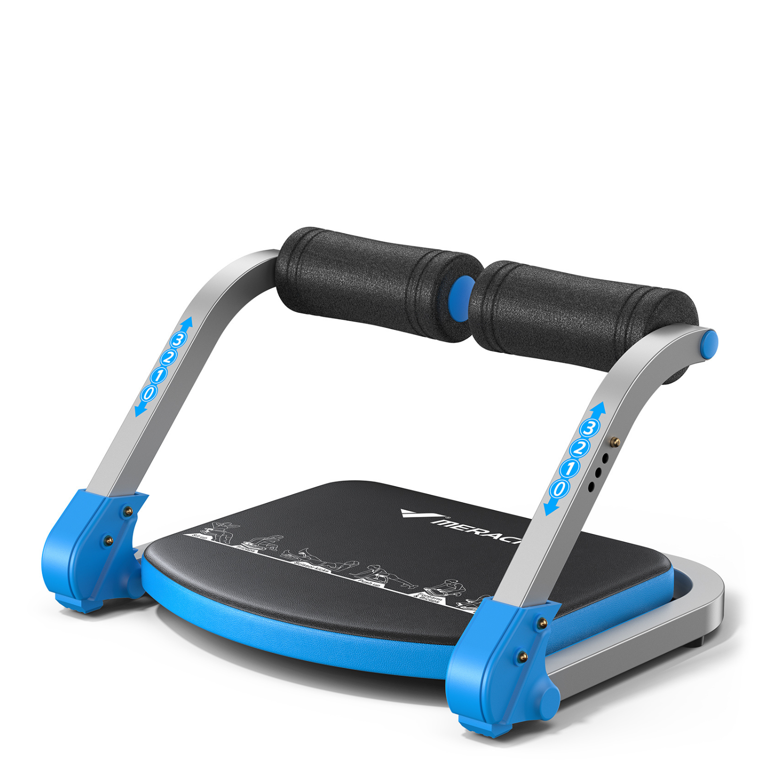 MERACH Ab Workout Machine & Foldable  3-Level Resistance