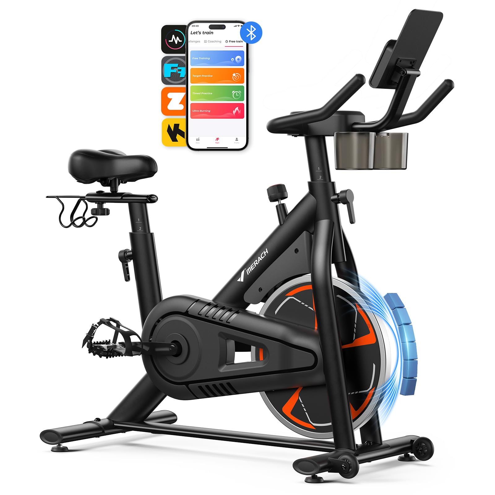 S36 Magnetic Exercise Bike with 330lbs Capacity