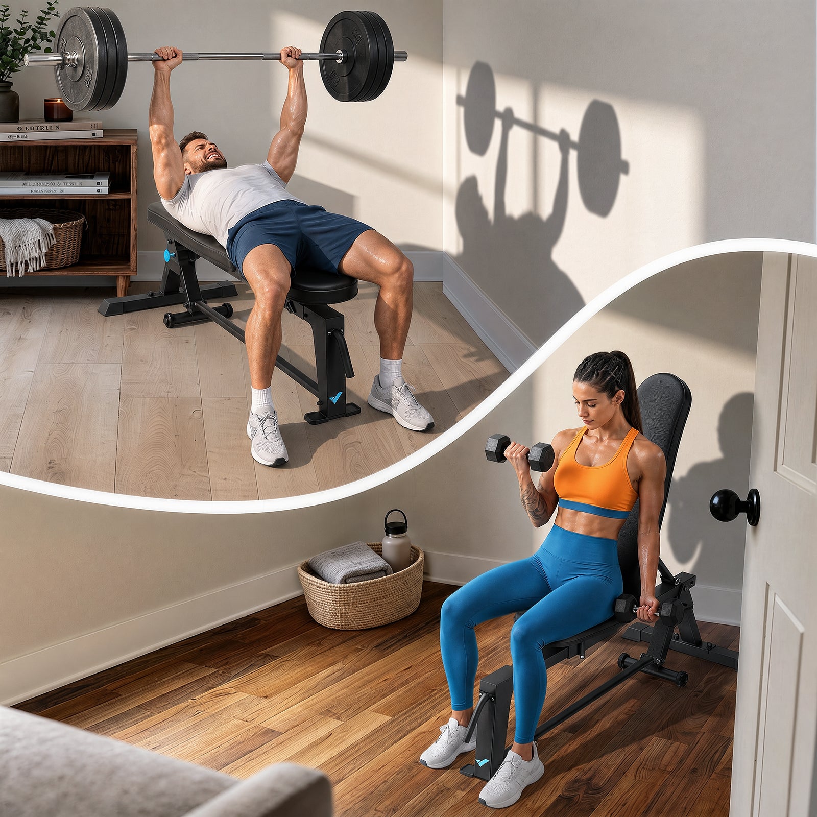 P14 Adjustable Foldable Weight Bench