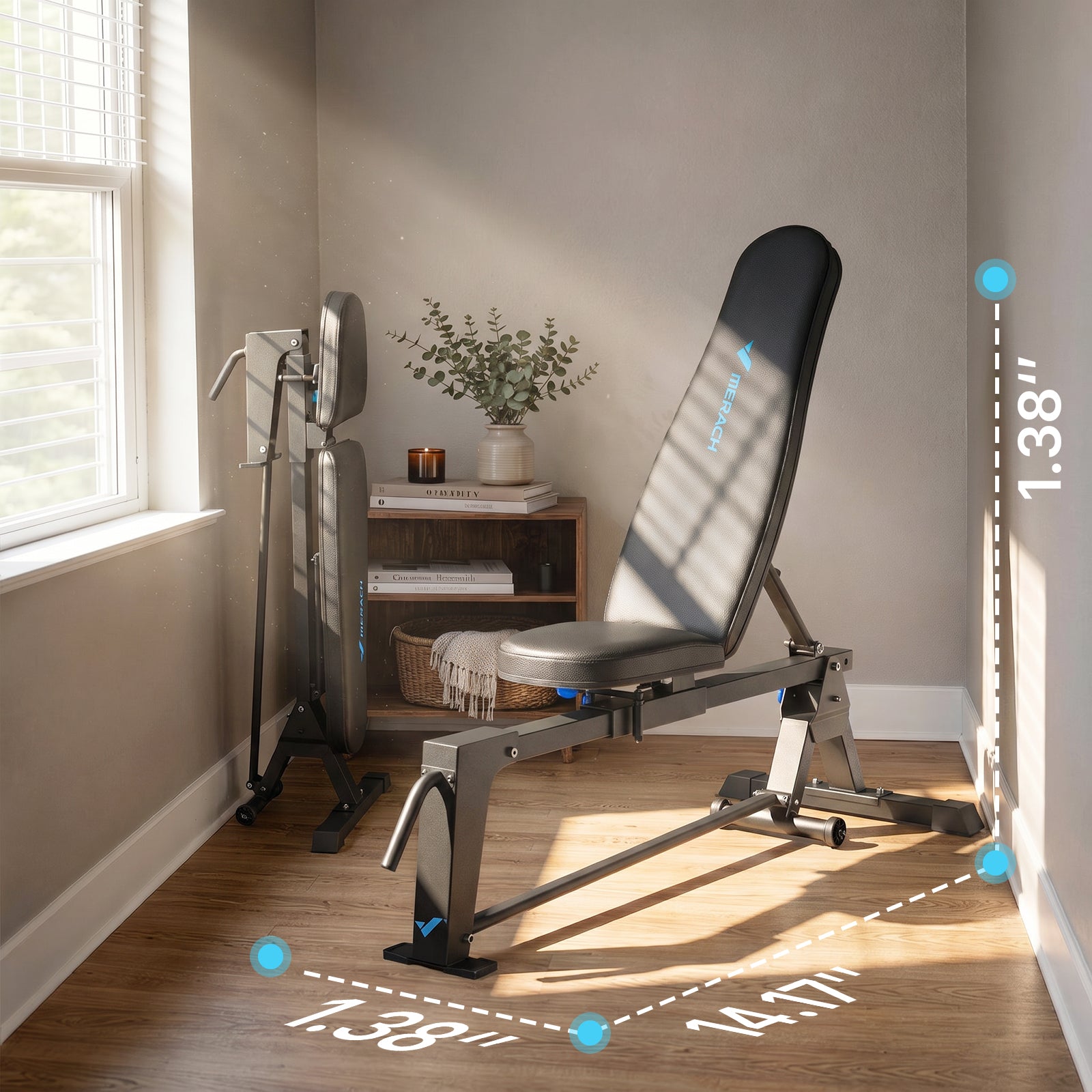 P14 Adjustable Foldable Weight Bench