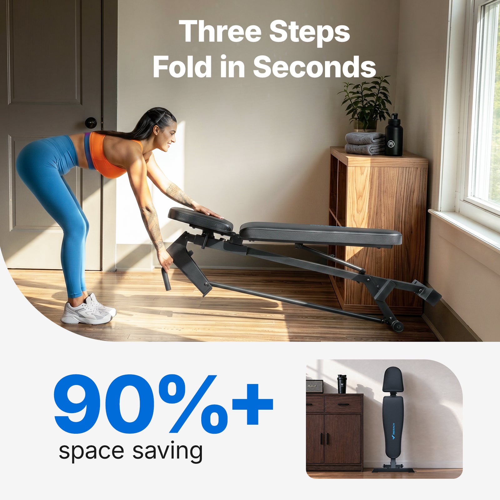 P14 Adjustable Foldable Weight Bench