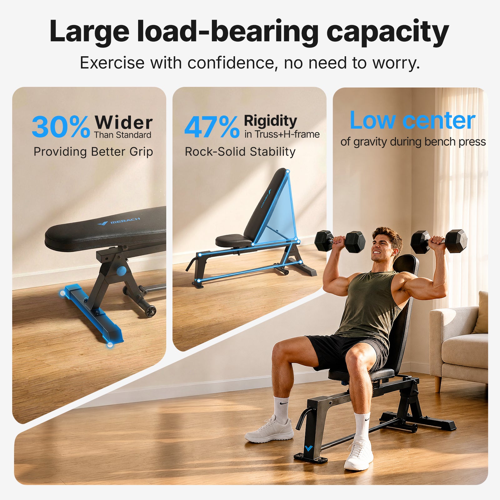 P14 Adjustable Foldable Weight Bench