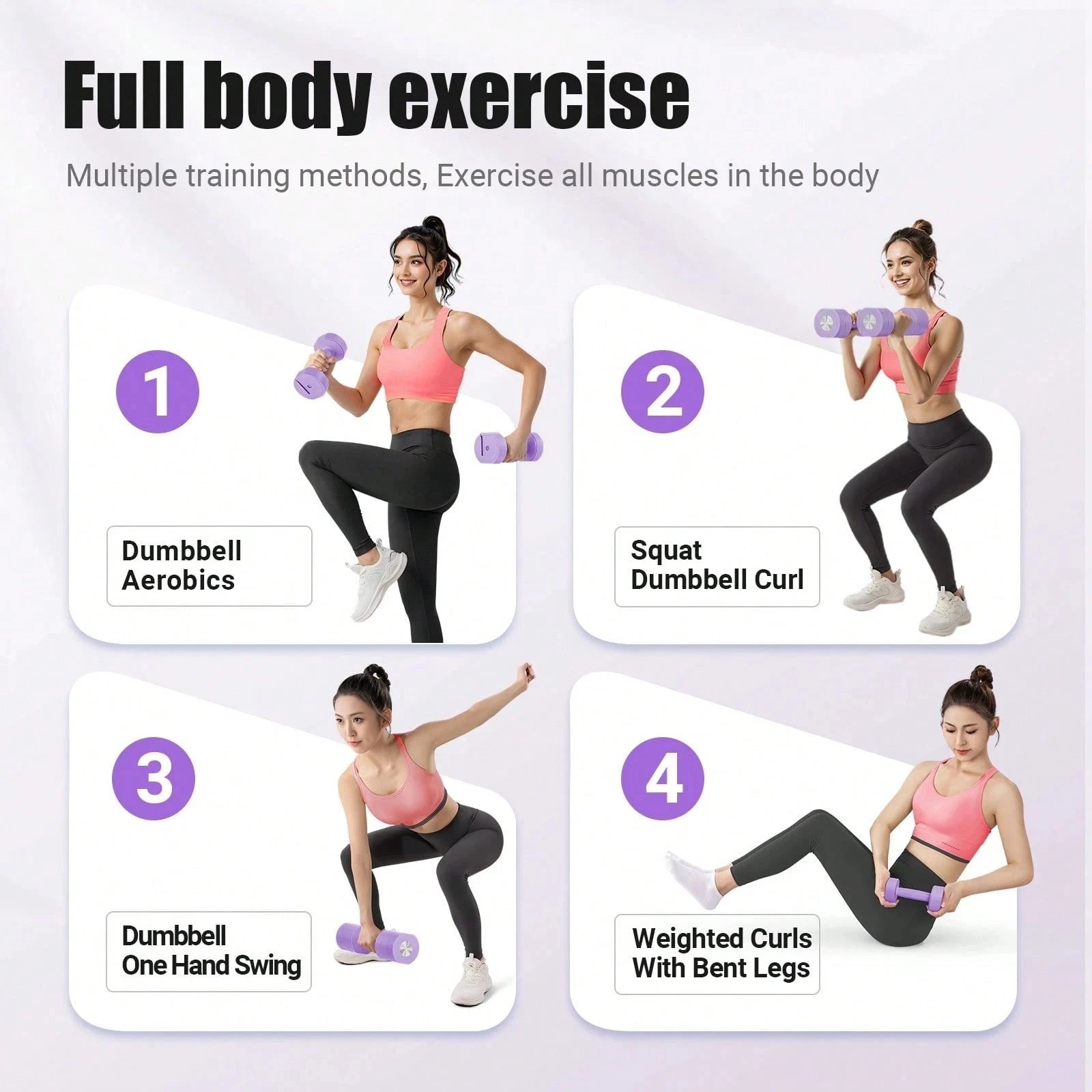 Non-Slip Handle Adjustable Dumbbells for Beginners