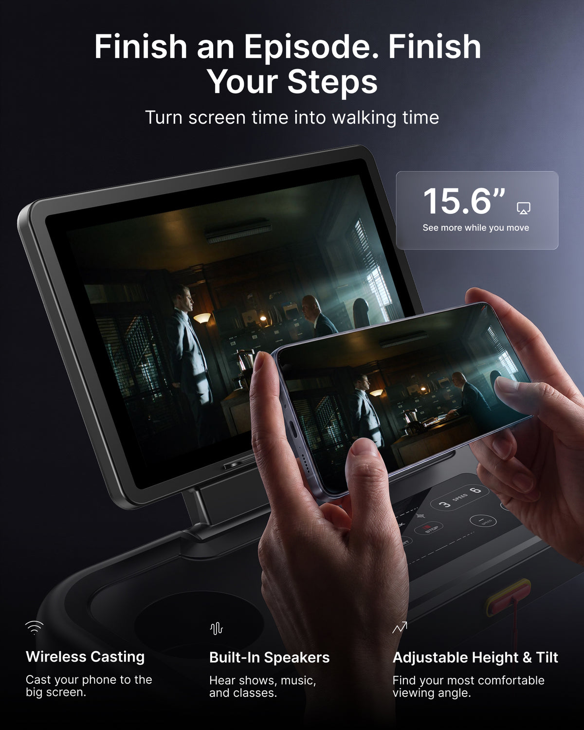 T12 Aura Treadmill With 15.6" HD Screen