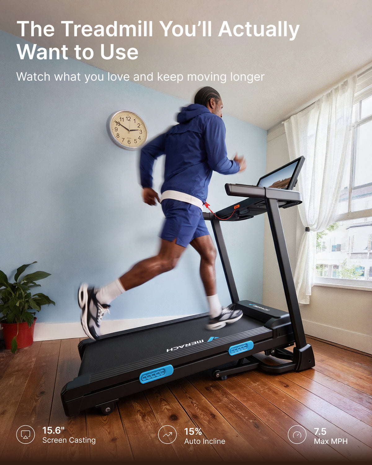 T12 Aura Treadmill With 15.6" HD Screen