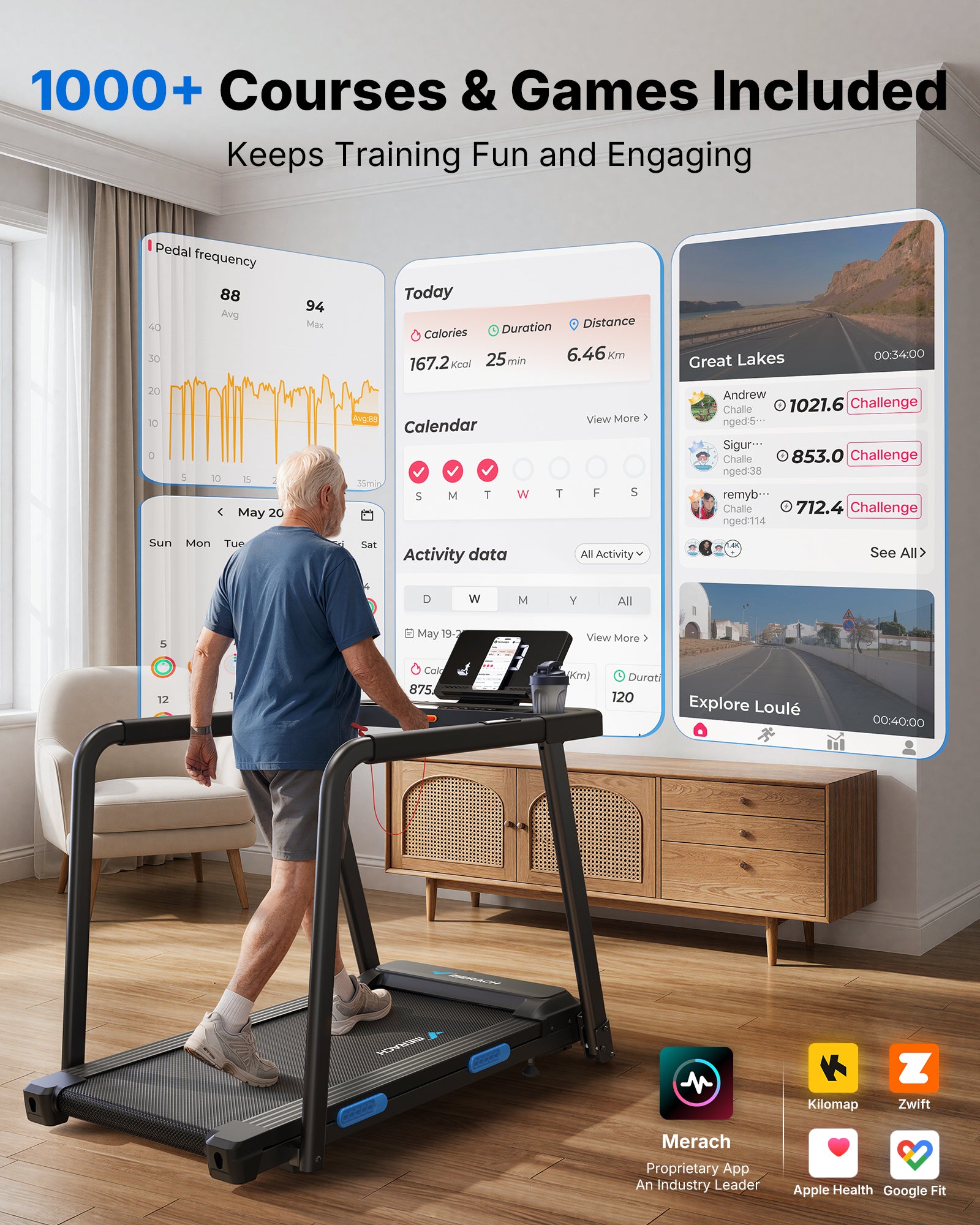 T12 Treadmills for Seniors with Handles