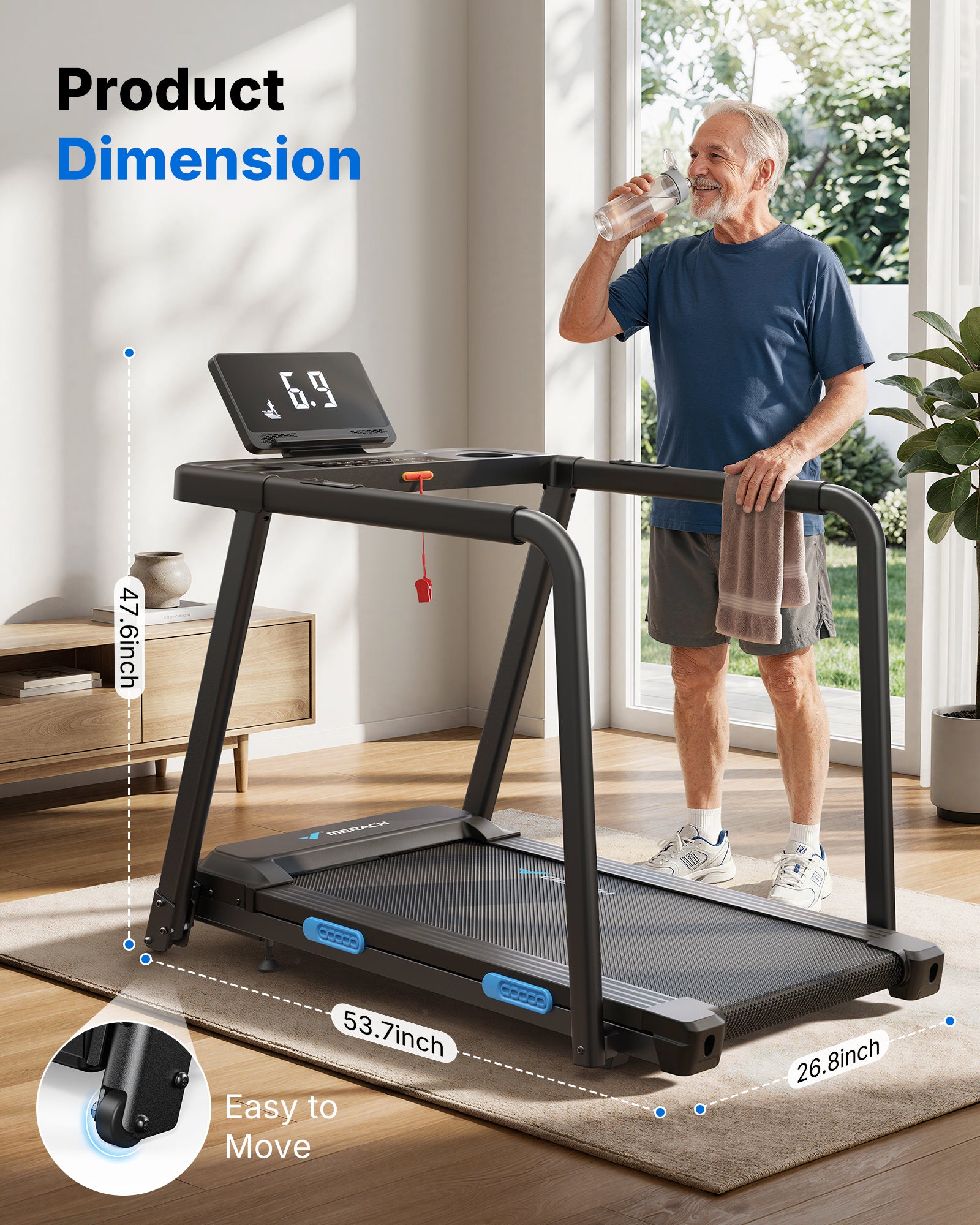 T12 Treadmills for Seniors with Handles