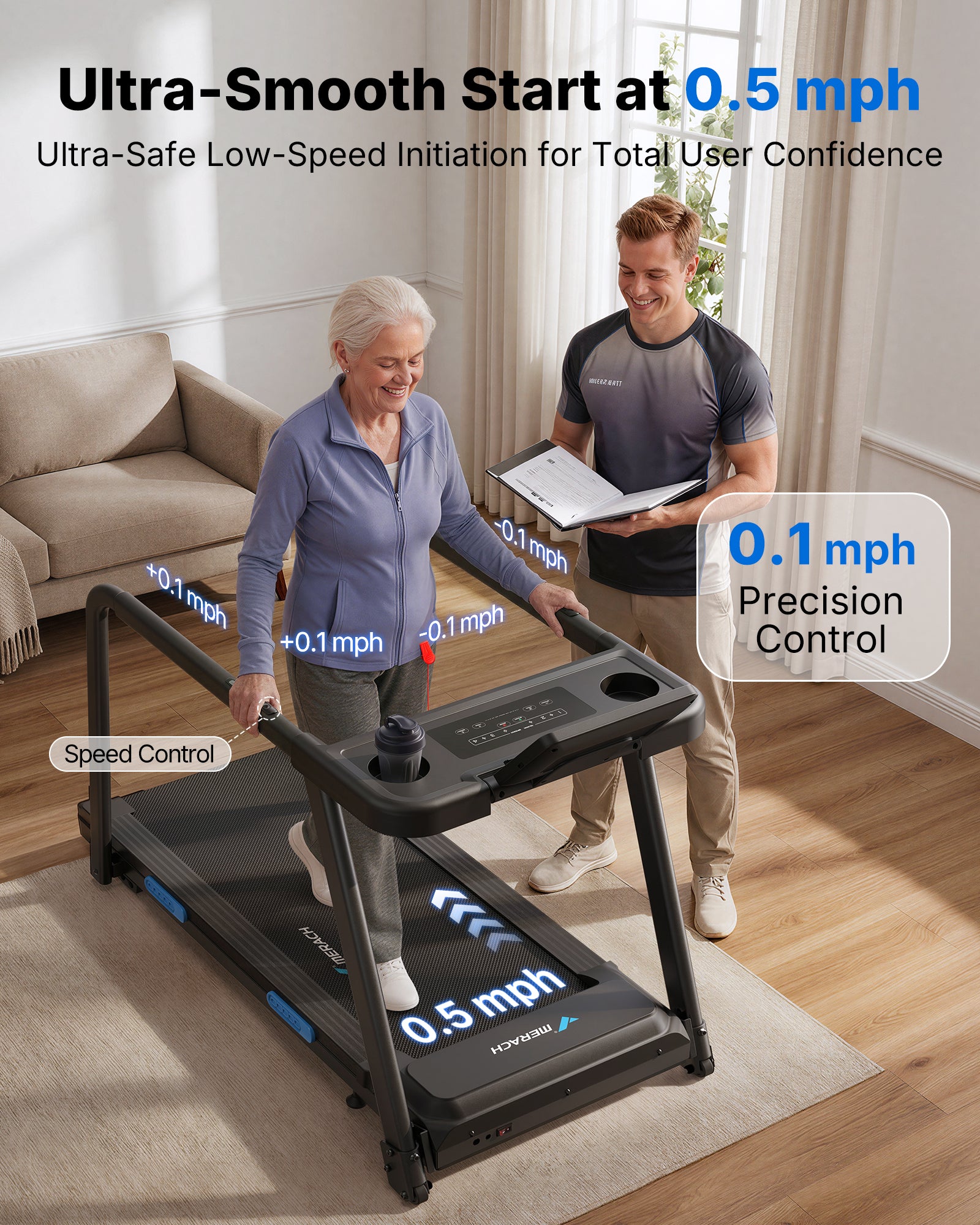 T12 Treadmills for Seniors with Handles